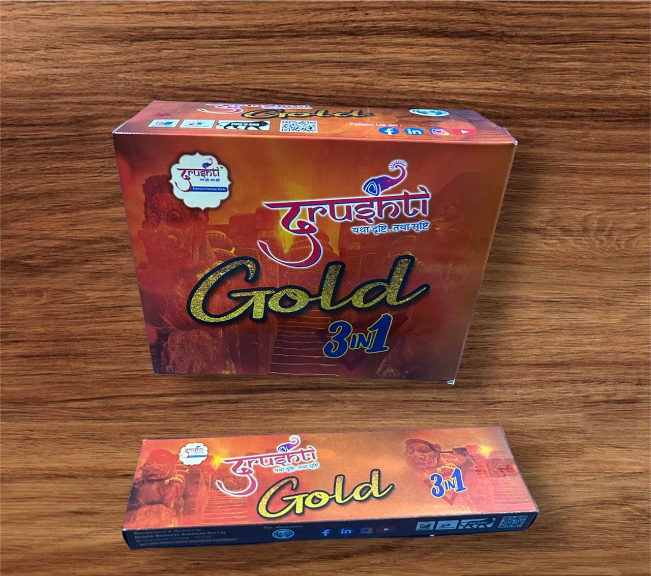 Drushti Gold Incense Sticks (Set of 12 packs)